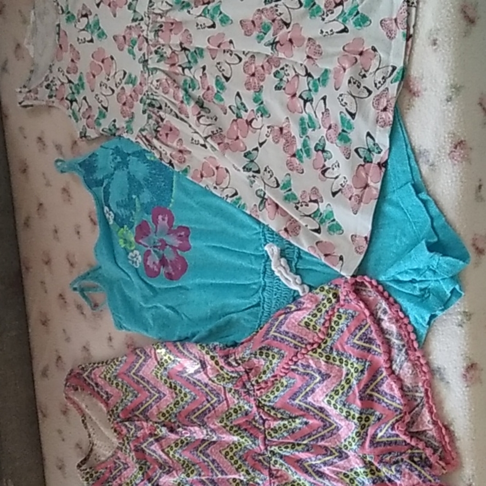 Girls Size 7/8 custom bundle Summer 2 Rompers, dress, tutu H&M Extremely Me